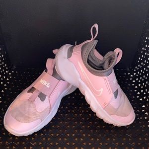 11c pink and white Nike flex runner sneakers